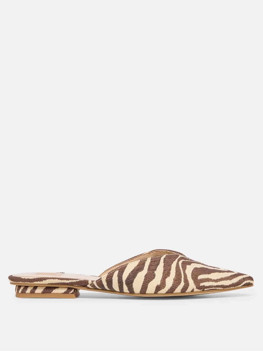Dolce Vita Brown & Cream Zebra-Print Pointed Mules - Picture 3 of 7
